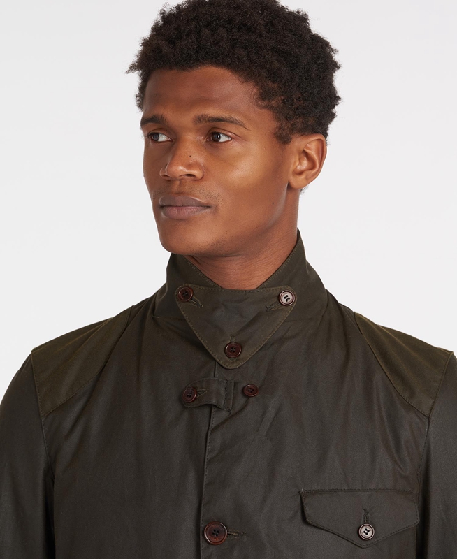 Veste Cirée Barbour Beacon Sports Vert Olive Homme | GIV-62632668