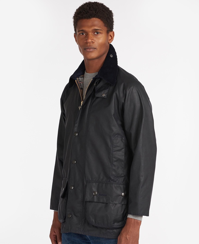 Veste Cirée Barbour Beaufort? Noir Homme | AAQ-11741368