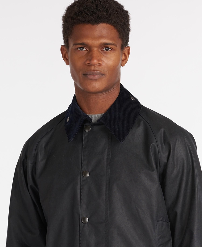 Veste Cirée Barbour Beaufort? Noir Homme | AAQ-11741368