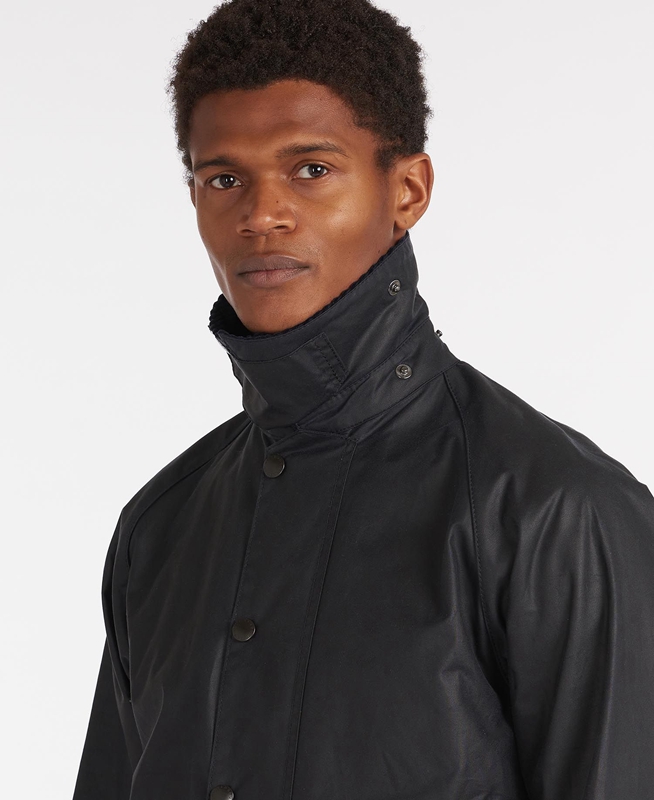 Veste Cirée Barbour Beaufort? Noir Homme | AAQ-11741368