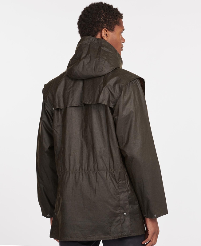 Veste Cirée Barbour Classiche Durham? Vert Olive Homme | BBA-34473652