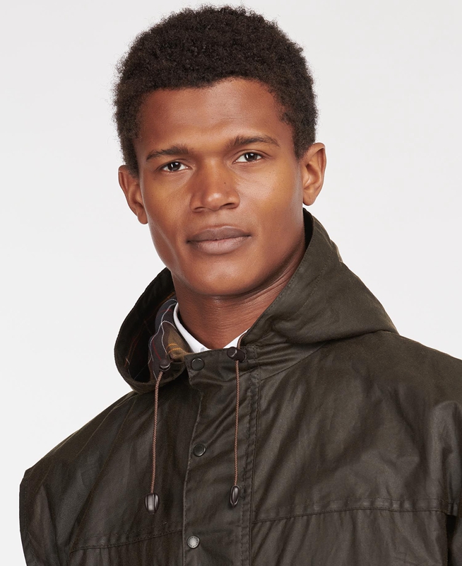 Veste Cirée Barbour Classiche Durham? Vert Olive Homme | BBA-34473652