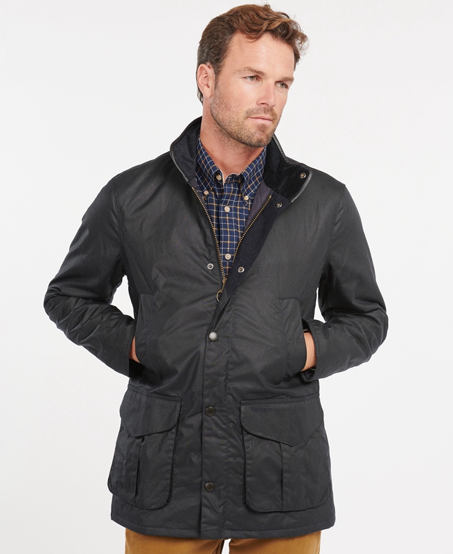 Veste Cirée Barbour Hereford Bleu Homme | ADF-69207542