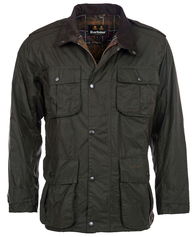 Veste Cirée Barbour Trooper Vert Olive Homme | GKT-05720073