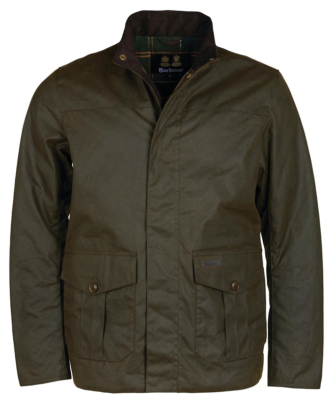 Veste Cirée Barbour Sheldon Vert Olive Homme | UOQ-78886115