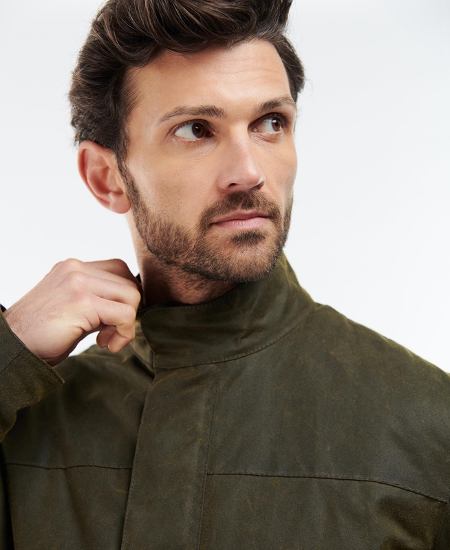 Veste Cirée Barbour Sheldon Vert Olive Homme | UOQ-78886115