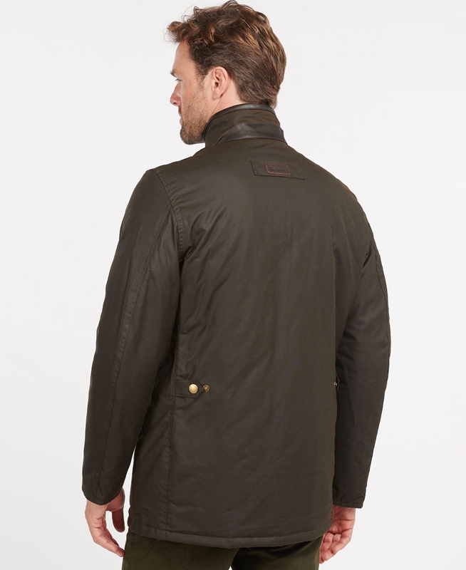 Veste Cirée Barbour Prestbury Vert Olive Homme | HZO-54759741