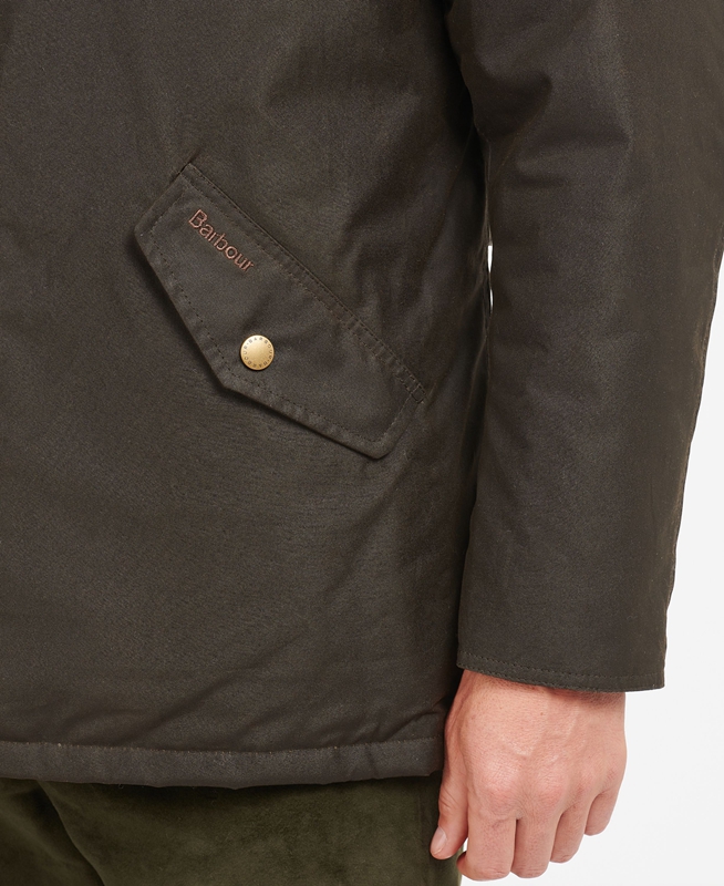 Veste Cirée Barbour Prestbury Vert Olive Homme | HZO-54759741