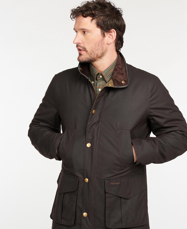 Veste Cirée Barbour Hereford Marron Homme | SNT-88619917