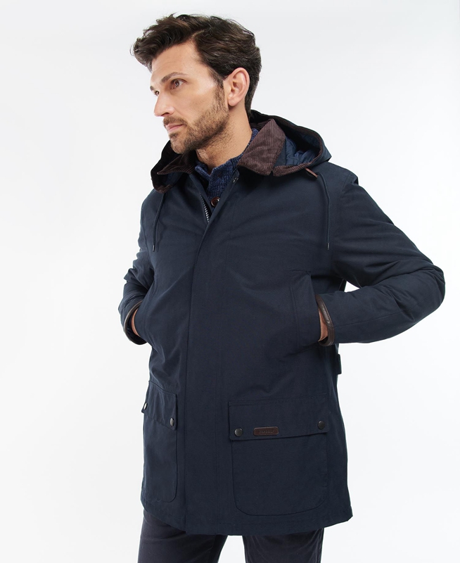 Veste Imperméable Barbour Wallace Bleu Marine Homme | ADH-09134610