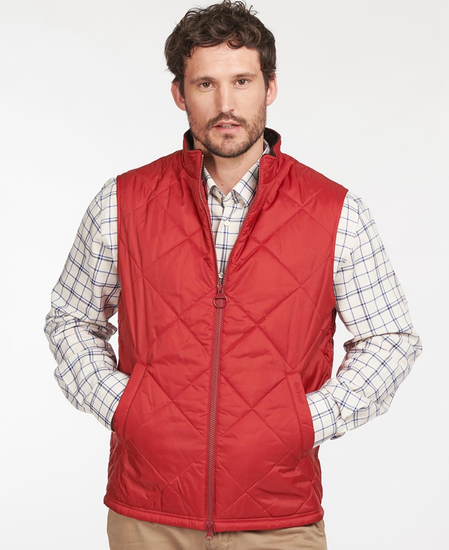 Gilet Barbour Finn Rouge Homme | JXA-75974828