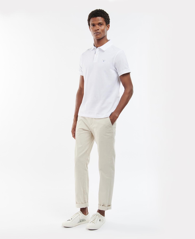 T Chemises Barbour Birkhill Blanche Homme | OTE-02757166