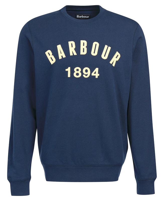 Sweats Barbour John Crew Bleu Marine Homme | MEA-23297553