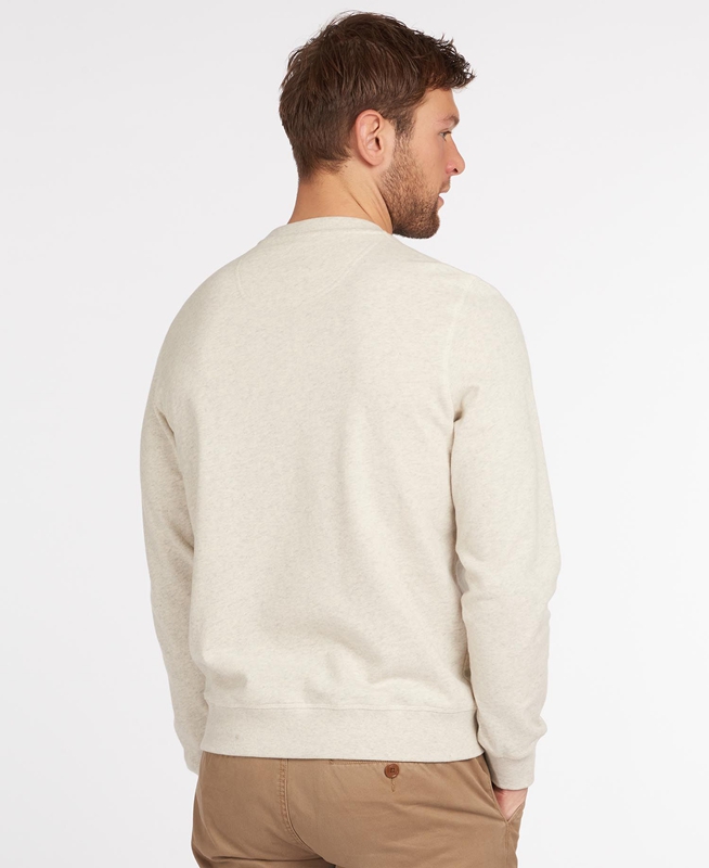 Sweats Barbour John Crew Neck Beige Homme | ZOJ-55715231