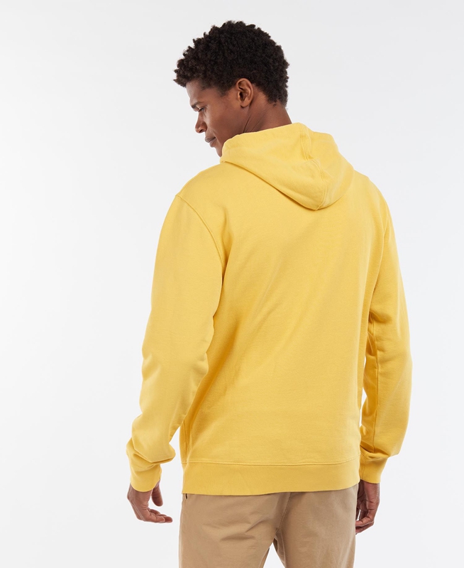 Sweats Barbour Explorer Hoodie Jaune Homme | OMG-75899058