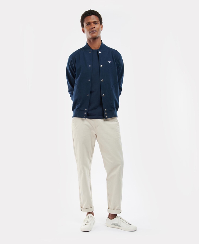 Sweats Barbour Whitewell Button Thru Bleu Homme | KNC-69184696