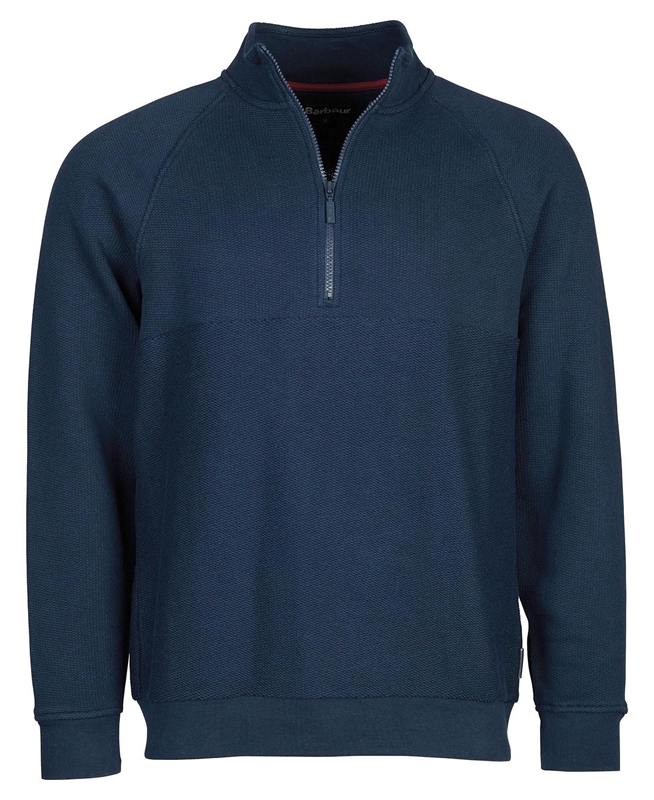 Sweats Barbour Wear Half Zip Bleu Marine Homme | VIH-01281445