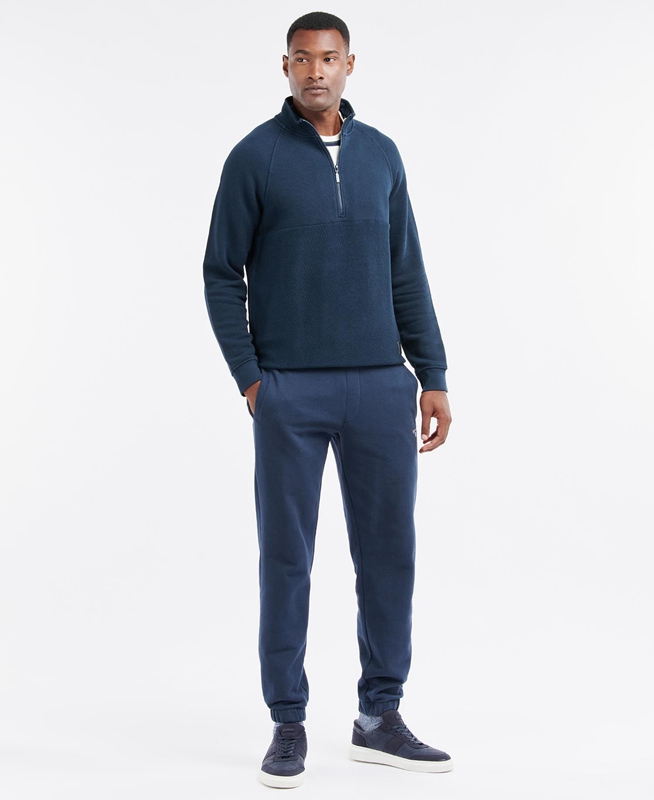 Sweats Barbour Wear Half Zip Bleu Marine Homme | VIH-01281445