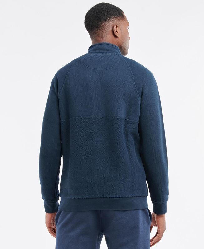 Sweats Barbour Wear Half Zip Bleu Marine Homme | VIH-01281445