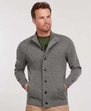 Chandails Barbour Essential Cardigan Tisbury Zip Through Grise Homme | NWI-68499984