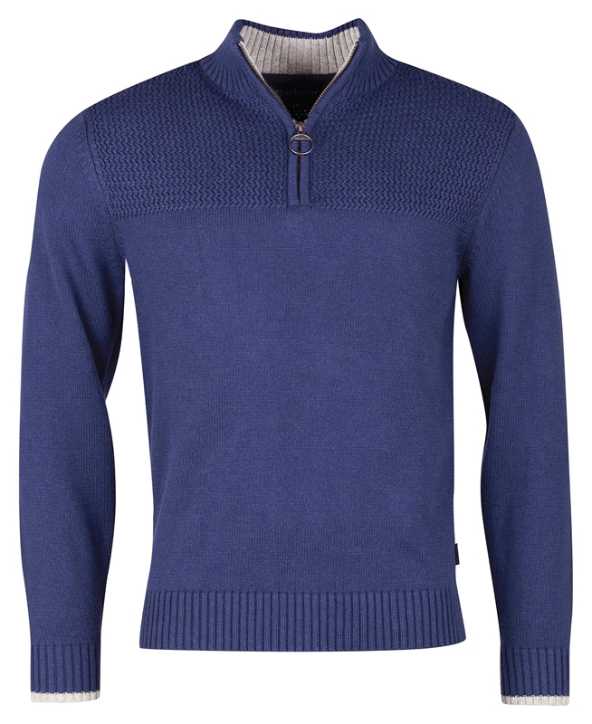 Chandails Barbour Shoal Half Zip Bleu Homme | TGF-57817762