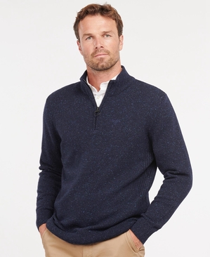 Chandails Barbour Essential Tisbury Half Zip Bleu Marine Homme | WUB-54613412