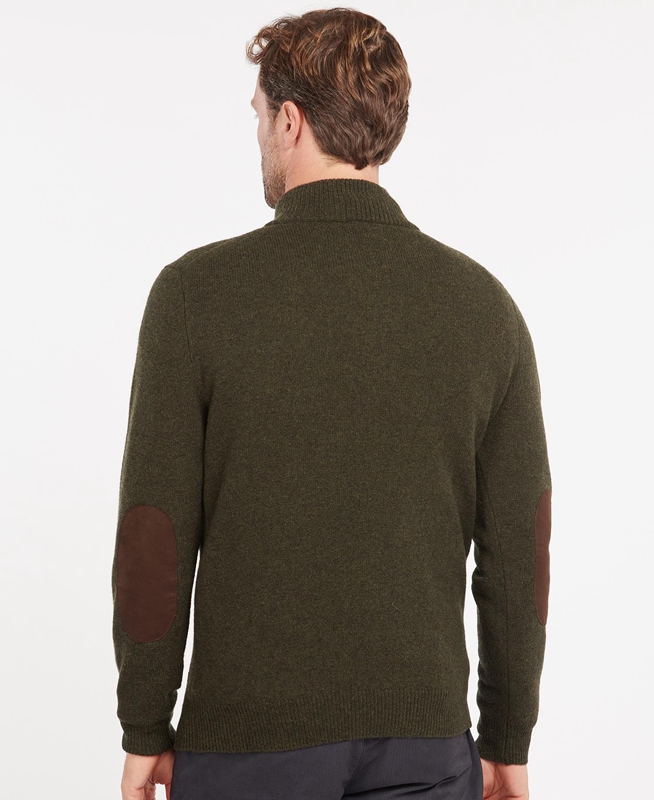 Chandails Barbour Essential Patch Half Zip Vert Olive Homme | FTL-24806592