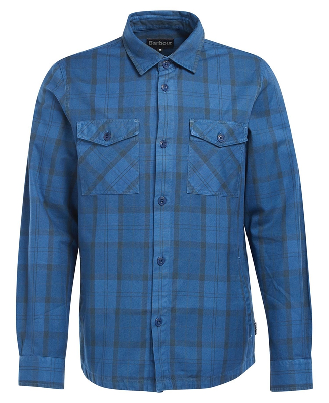 Chemises Barbour Overdyed Cannich Overshirt Bleu Homme | MAU-81866255