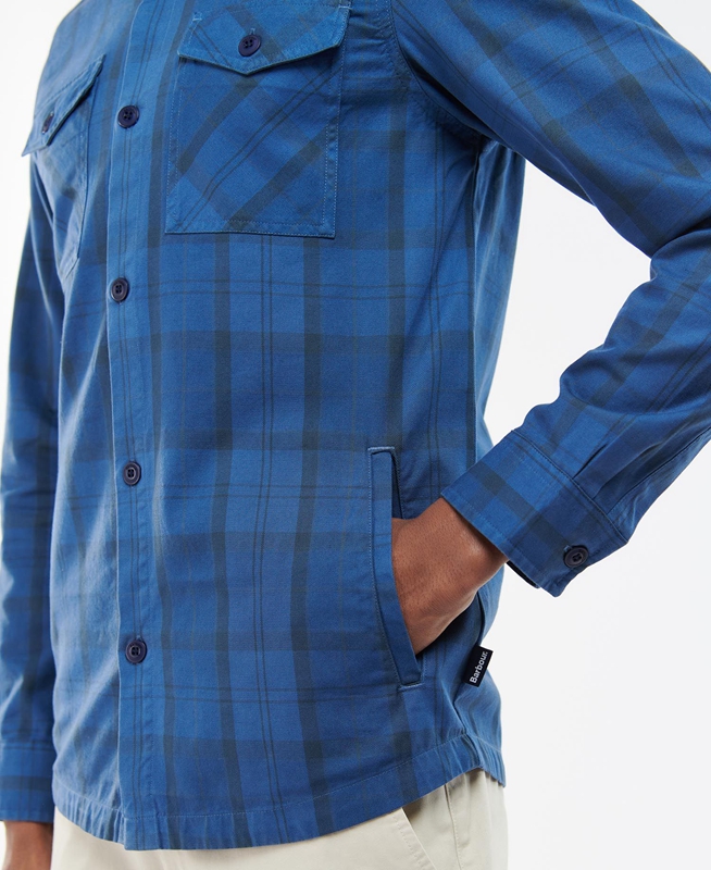 Chemises Barbour Overdyed Cannich Overshirt Bleu Homme | MAU-81866255