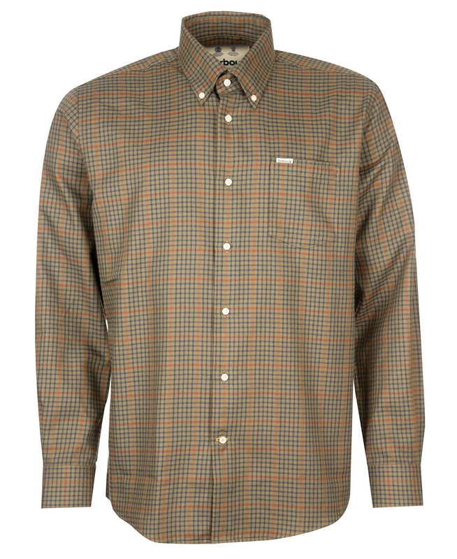 Chemises Barbour Hemd Henderson Thermo Weave Vert Olive Homme | NOX-64152056