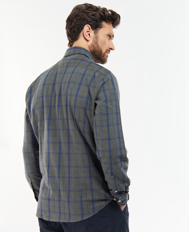 Chemises Barbour Inverbeg Tailored Grise Homme | ZPL-36520984