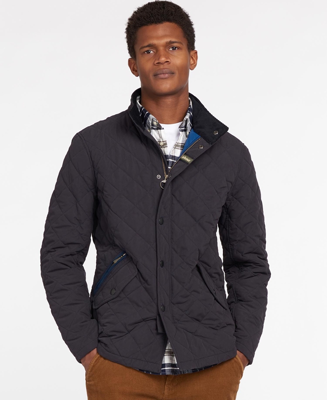 Veste Matelassée Barbour Shoveler Bleu Marine Homme | OFZ-10138958