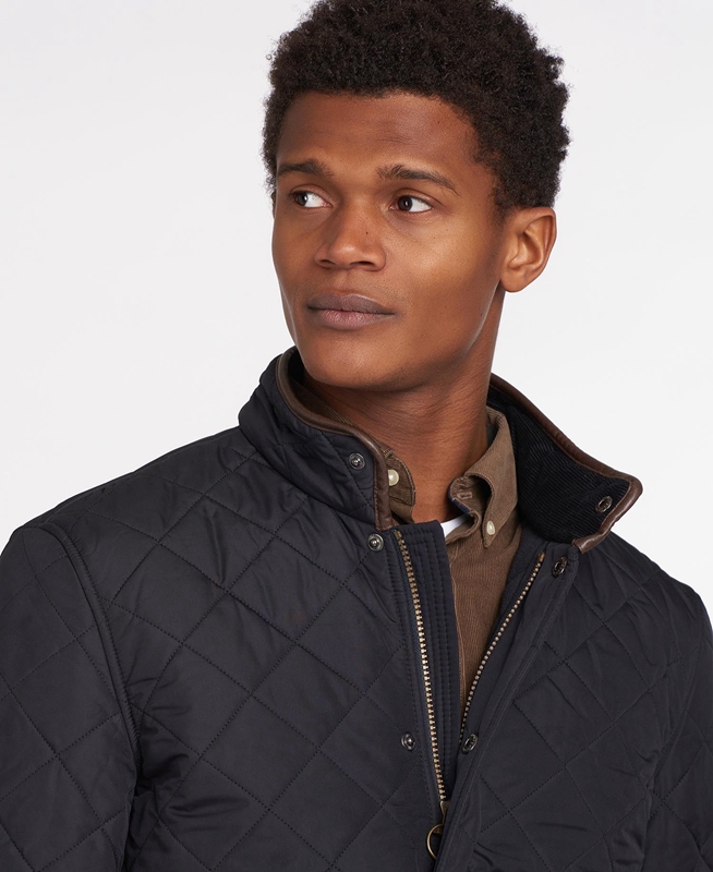 Veste Matelassée Barbour Powell Bleu Marine Homme | UNL-54291082