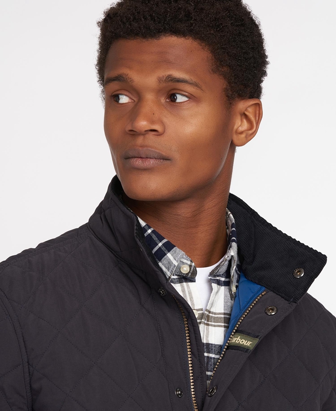 Veste Matelassée Barbour Shoveler Bleu Marine Homme | OFZ-10138958