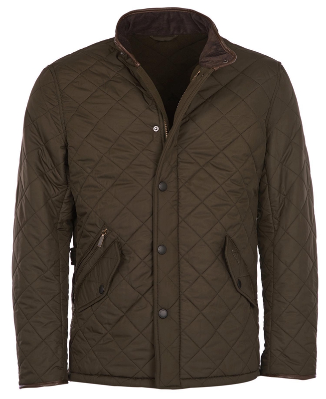 Veste Matelassée Barbour Powell Vert Olive Homme | DMV-16554304