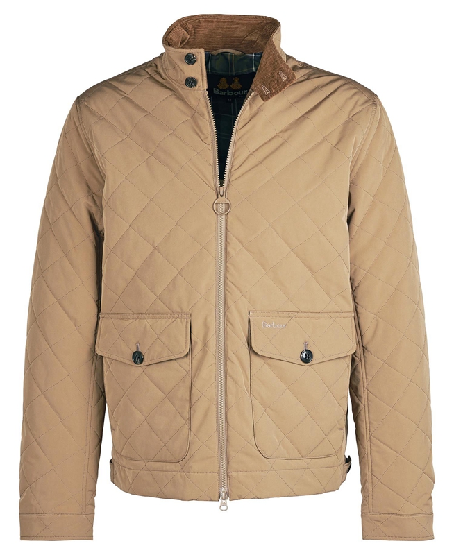 Veste Matelassée Barbour Hitchen Beige Homme | GJG-15586307