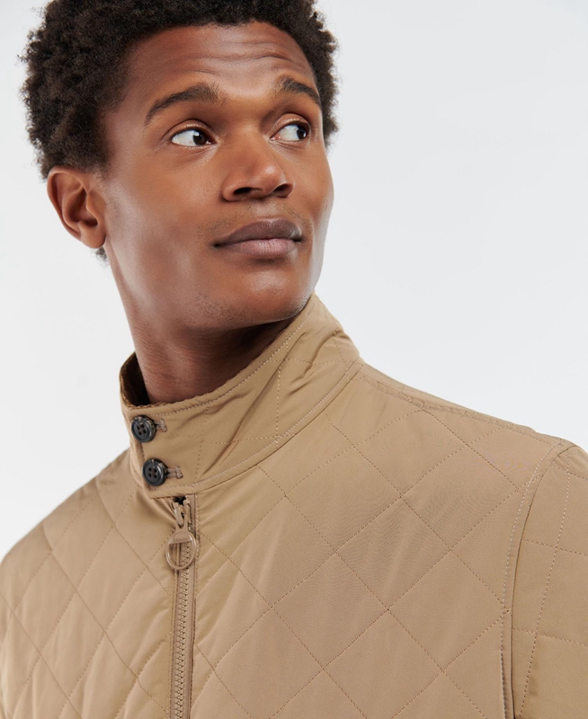 Veste Matelassée Barbour Hitchen Beige Homme | GJG-15586307