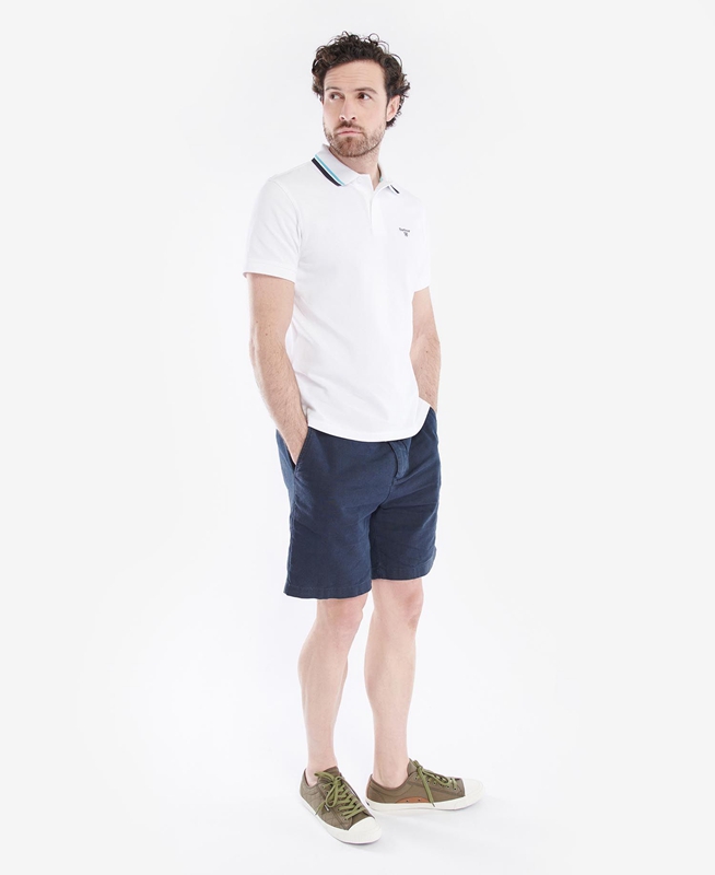 Polo shirts Barbour Otterburn Blanche Homme | UZC-25713390