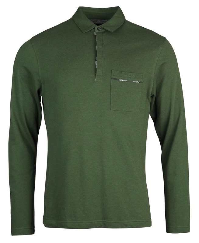 Polo shirts Barbour Adie Long Sleeve Vert Homme | JFX-00416191