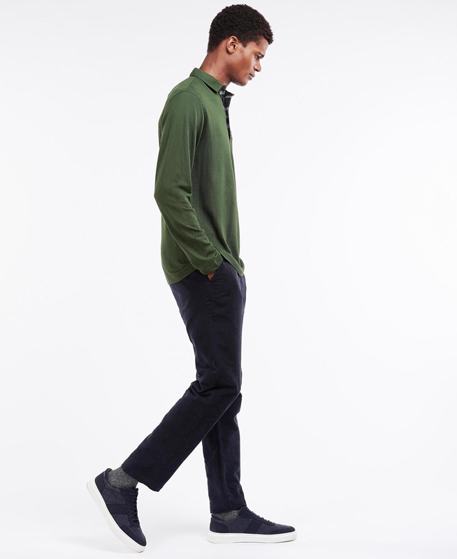 Polo shirts Barbour Adie Long Sleeve Vert Homme | JFX-00416191