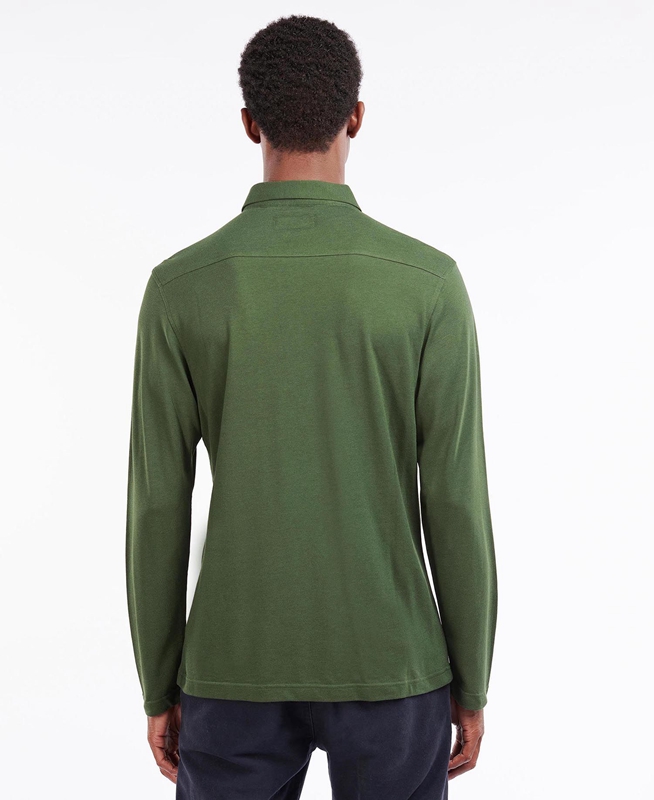 Polo shirts Barbour Adie Long Sleeve Vert Homme | JFX-00416191