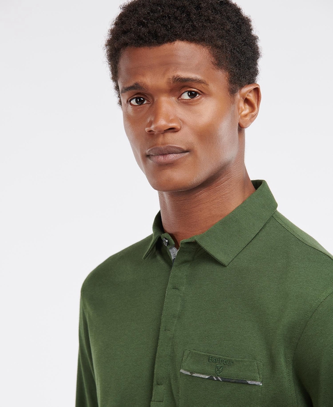 Polo shirts Barbour Adie Long Sleeve Vert Homme | JFX-00416191