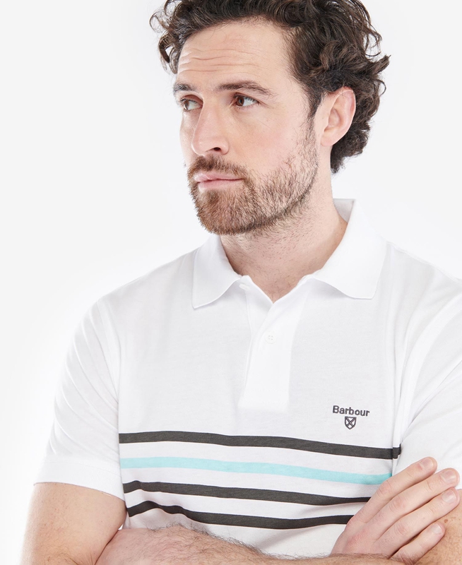 Polo shirts Barbour Silsden Blanche Homme | JDY-41222426