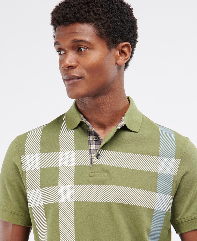 Polo shirts Barbour Blaine Vert Homme | YHP-80847369