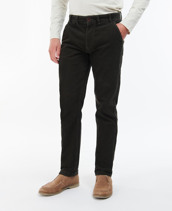 Pantalon Barbour Neuston Stretch-Cord Trousers Noir Homme | TVJ-27592193