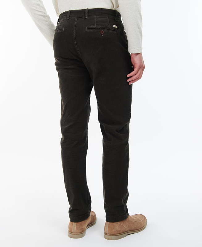 Pantalon Barbour Neuston Stretch-Cord Trousers Noir Homme | TVJ-27592193