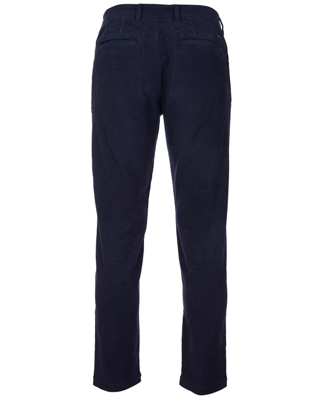 Pantalon Barbour Neuston Moleskin Trousers Bleu Homme | WLY-56481780