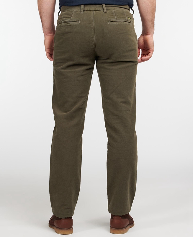 Pantalon Barbour Neuston Moleskin Trouser Vert Olive Homme | HJZ-85528341