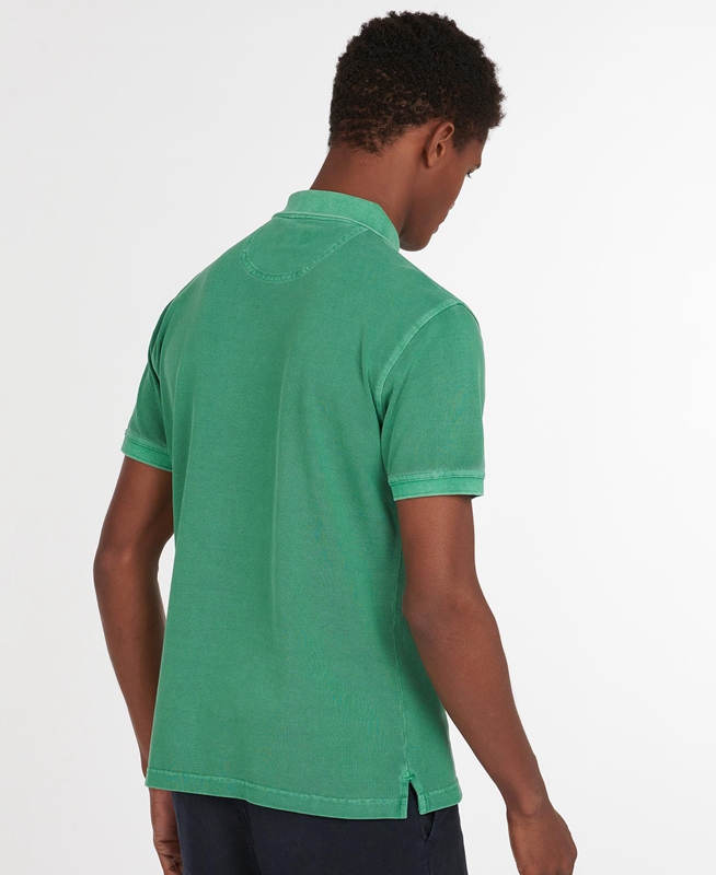 Polo shirts Barbour Washed Sports Vert Homme | UAQ-19134637