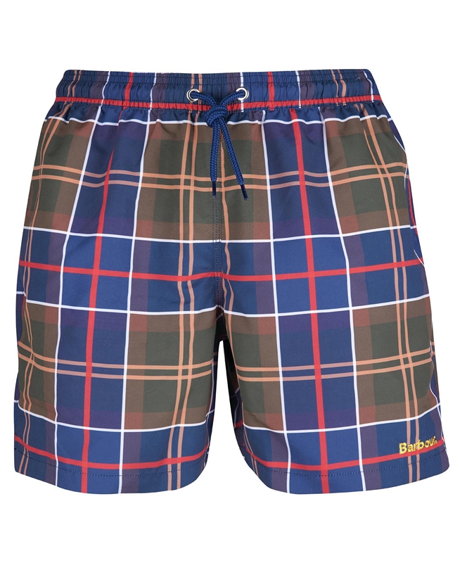 Pantalon Barbour Tartan Swim Rouge Homme | LXM-78464936